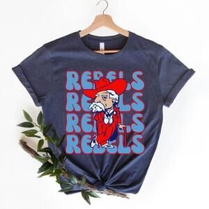 Rebels Shirt, Ole Miss Rebels Shirt, Colonel Reb Shirt, Mississippi University